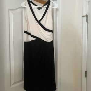Ralph Lauren Black and Cream Dress wrap style dress